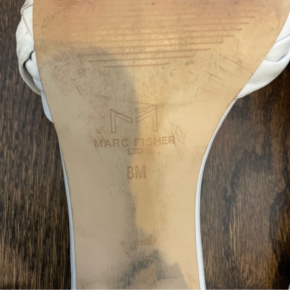 Marc Fisher Cerita white slip on heeled sandal - Picture 5 of 10
